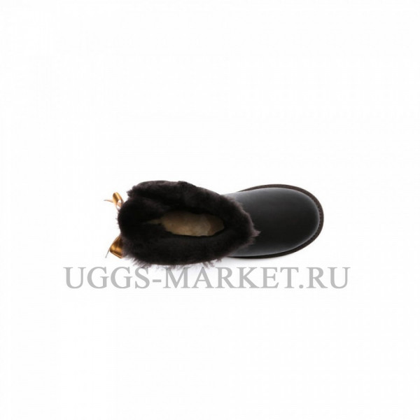 Ugg Mini Bailey Bow Metallic Chocolate