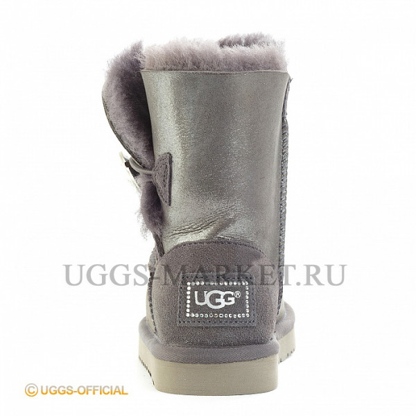 Ugg Kids Bailey Button Bling Glitter Grey