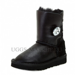 Ugg Kids Bailey Button Bling Metallic Black