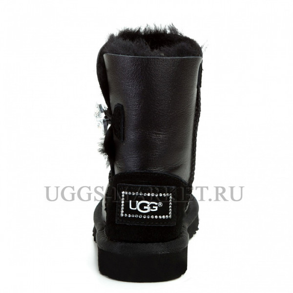 Ugg Kids Bailey Button Bling Metallic Black