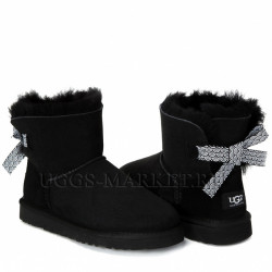 Ugg Mini Bailey Bow Pattern Black
