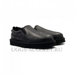 UGG Stitch Slip Leather Black