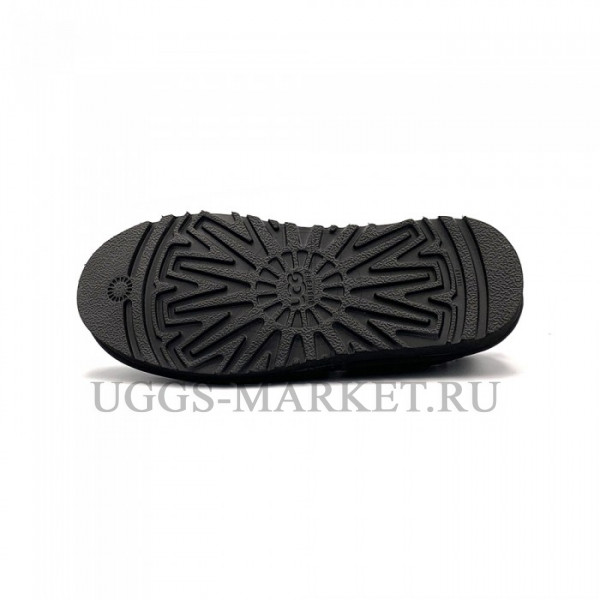 UGG Stitch Slip Leather Black
