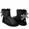 Ugg Mini Bailey Bow Pattern Metallic Black