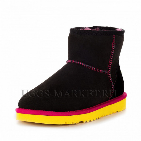 Ugg Classic Mini Black-Yellow
