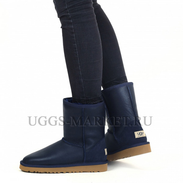 Ugg Classic Short Metallic Navy
