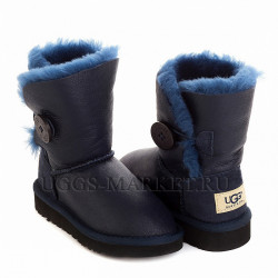 Ugg Kids Bailey Button Metallic Navy