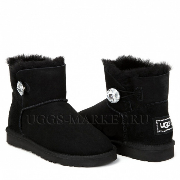 Ugg Bailey Button Mini Bling Black