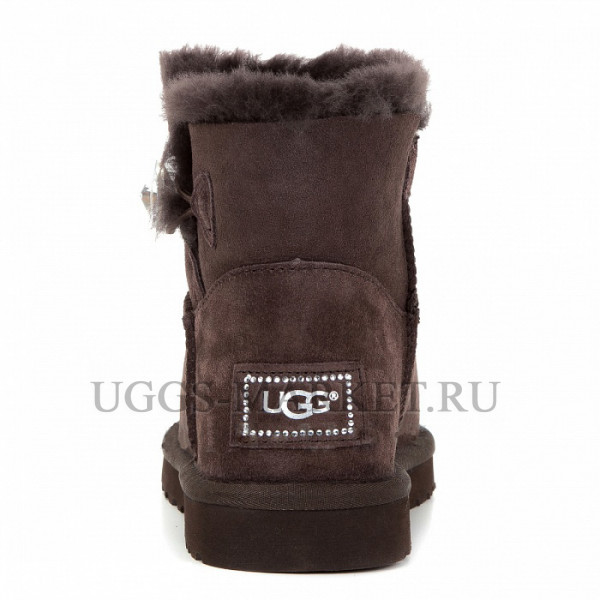 Ugg Bailey Button Mini Bling Chocolate