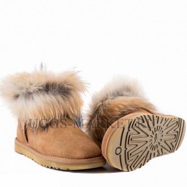 Ugg Fox Fur Mini Chestnut