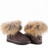Ugg Fox Fur Mini Chocolate