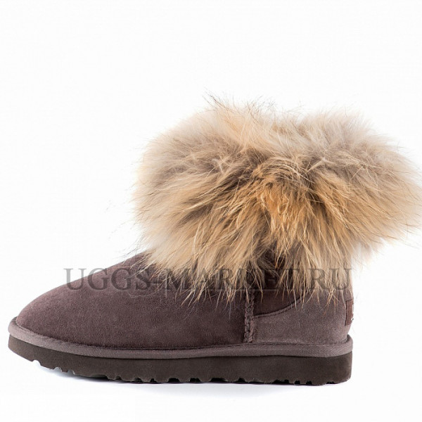 Ugg Fox Fur Mini Chocolate