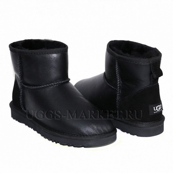 Ugg Mens Classic Mini Metallic Black