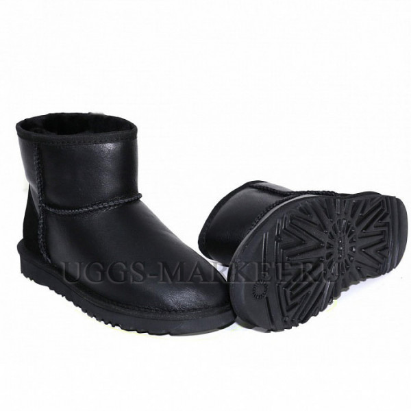 Ugg Mens Classic Mini Metallic Black
