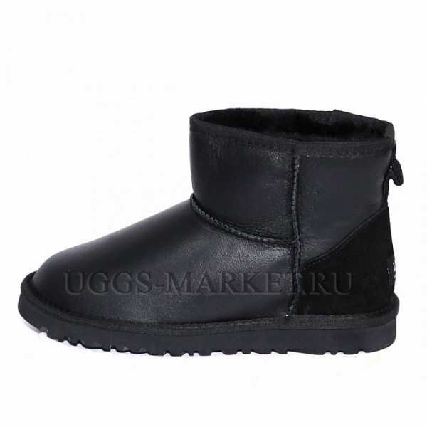 Ugg Mens Classic Mini Metallic Black
