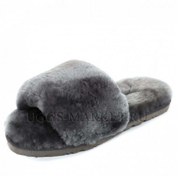 Ugg Fluff Slide Slippers Grey