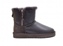 UGG DOUBLE ZIP MINI METALLIC BOOT MEN'S CHOCOLATE