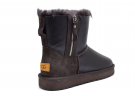 UGG DOUBLE ZIP MINI METALLIC BOOT MEN'S CHOCOLATE