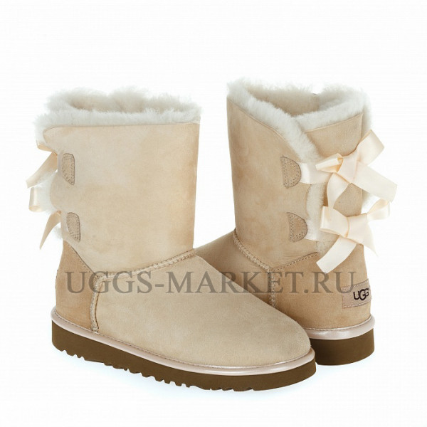 Ugg Bailey Bow II Metallic Amber Light