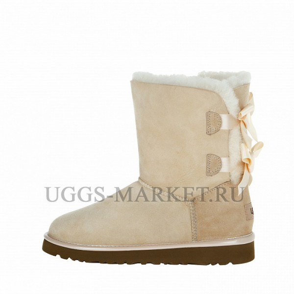 Ugg Bailey Bow II Metallic Amber Light