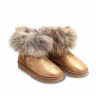 Ugg Fox Fur Mini Glitter Chestnut