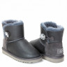 Ugg Bailey Button Mini Bling Metallic Grey