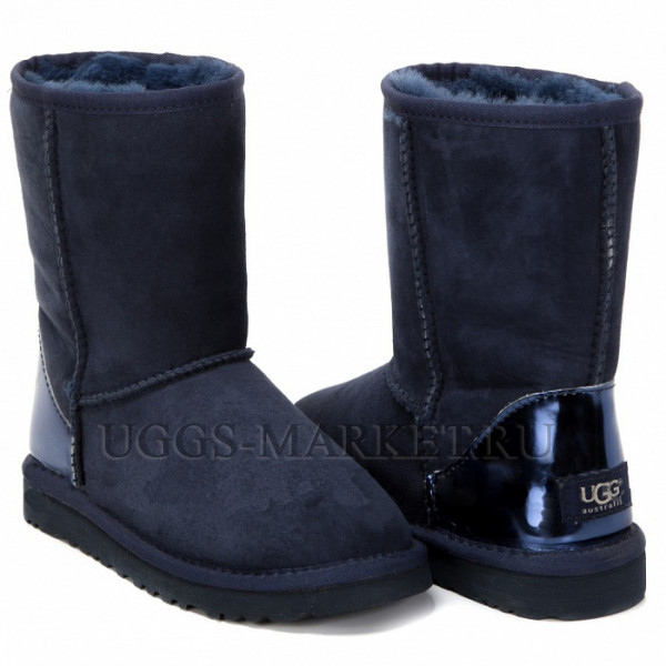Ugg Classic Short Patent Navy