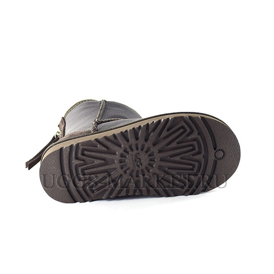 Ugg Kids Zip Metallic Chocolate