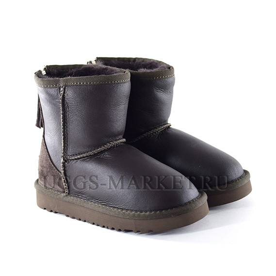 Ugg Kids Zip Metallic Chocolate