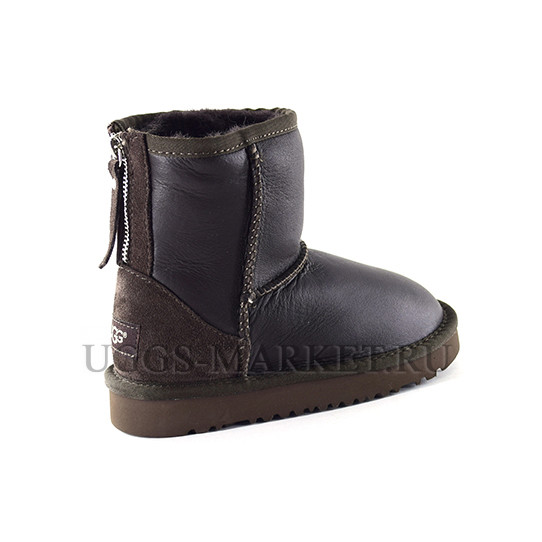 Ugg Kids Zip Metallic Chocolate