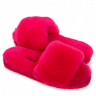 Ugg Fluff Slide Slippers Rose Red