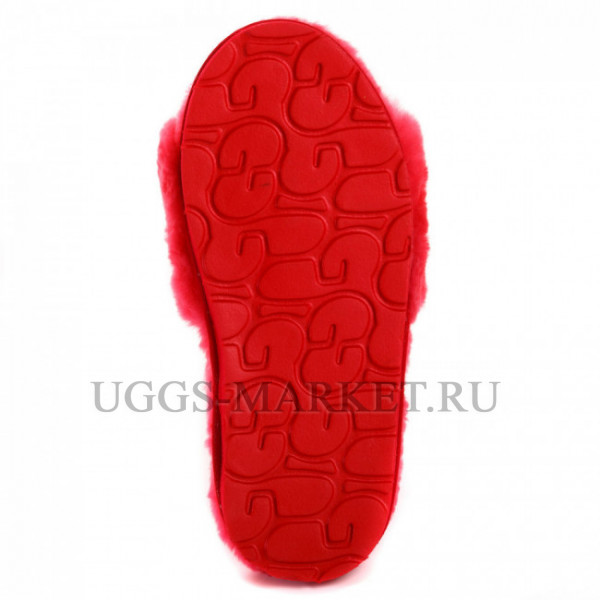 Ugg Fluff Slide Slippers Watermelon Red