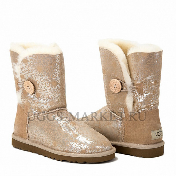 Ugg Bailey Button Fancy Sand
