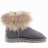 Ugg Fox Fur Mini Grey