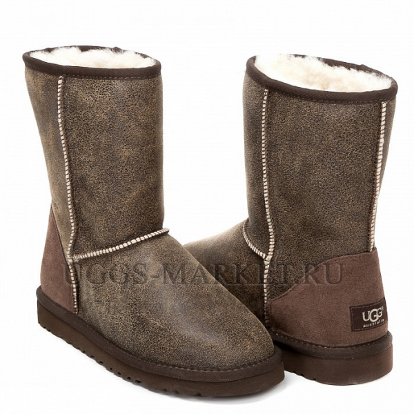 Ugg Mens Classic Short Bomber Jacket Chocolate