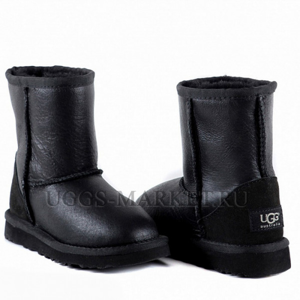 Ugg Kids Classic Short Metallic Black
