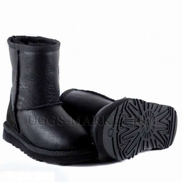 Ugg Kids Classic Short Metallic Black