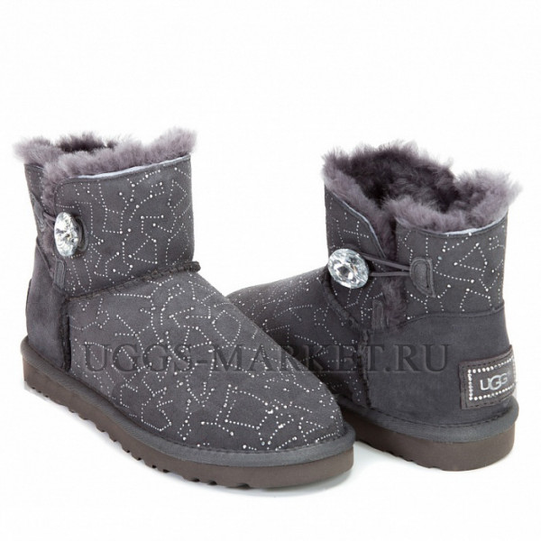 Ugg Bailey Button Mini Constellation Bling Grey
