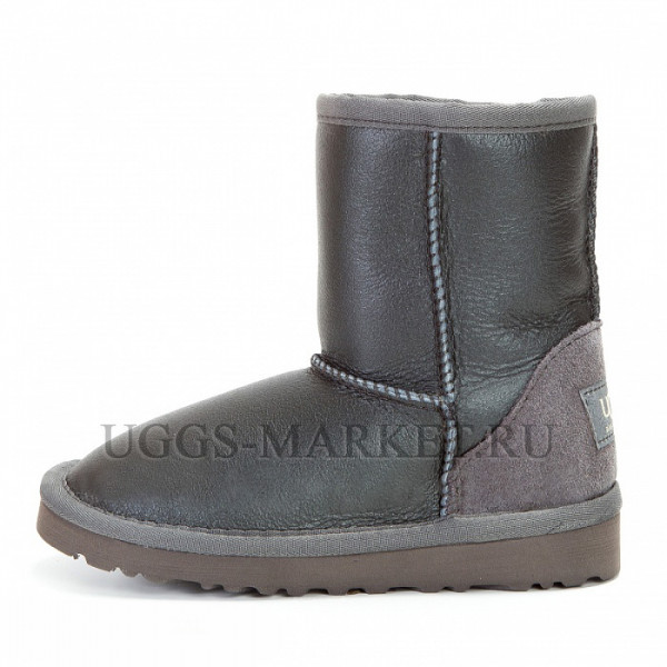 Ugg Kids Classic Short Metallic Grey
