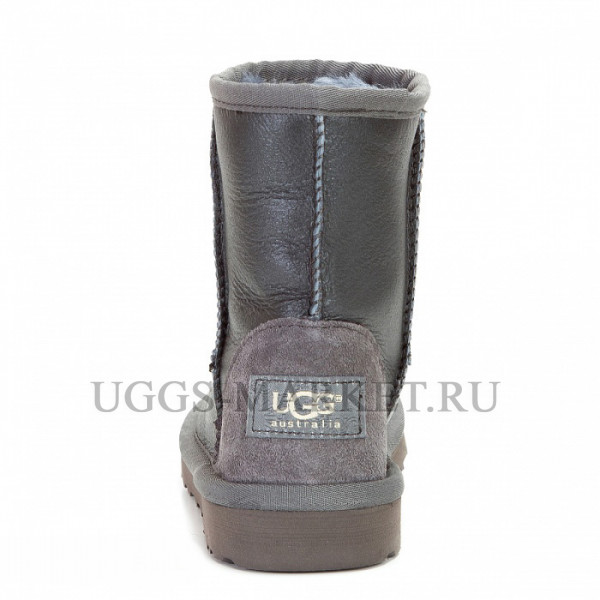 Ugg Kids Classic Short Metallic Grey