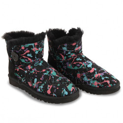 Ugg Bailey Button Mini Graffiti Black