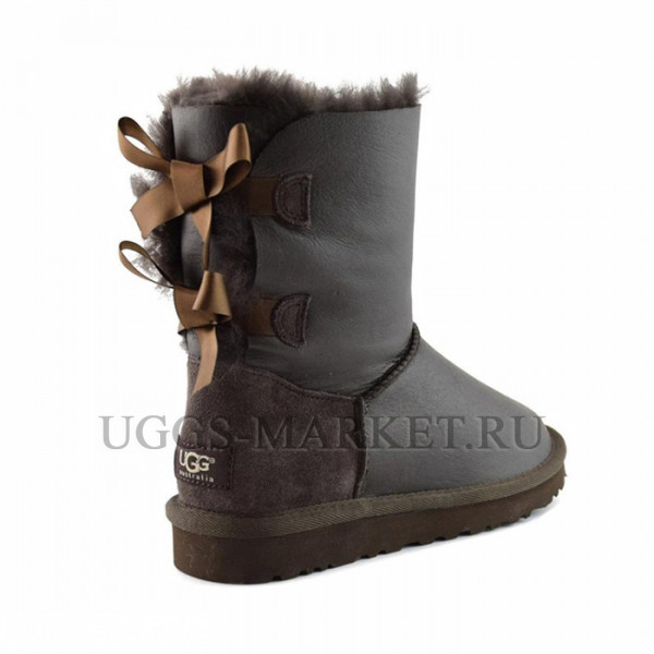 Ugg Bailey Bow Metallic Chocolate