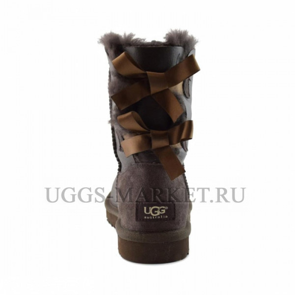 Ugg Bailey Bow Metallic Chocolate