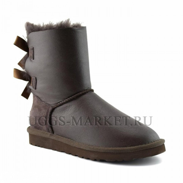 Ugg Bailey Bow Metallic Chocolate