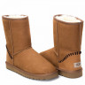 Ugg Mens Classic Short Deco Leather Chestnut