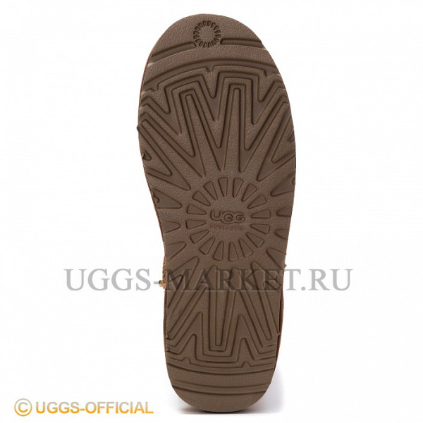 Ugg Mens Classic Short Deco Leather Chestnut