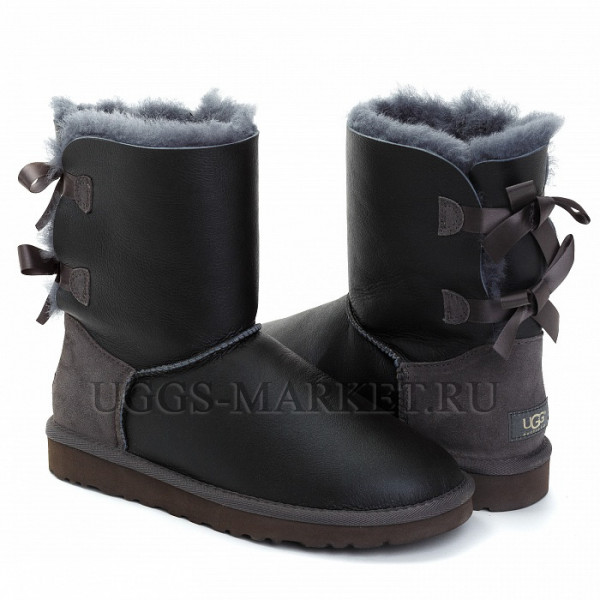 Ugg Bailey Bow Metallic Grey