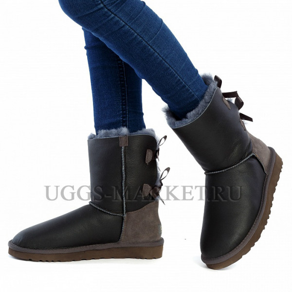 Ugg Bailey Bow Metallic Grey