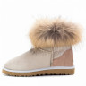 Ugg Fox Fur Mini Metallic Sand