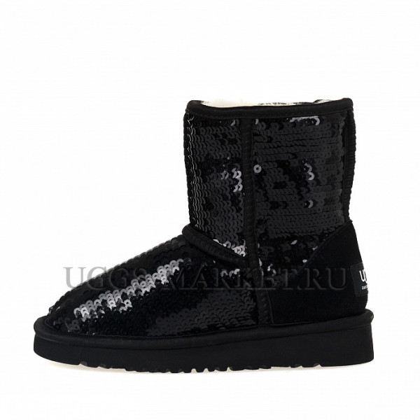 Ugg Kids Classic Short Sparkles Black